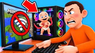Baby Builds SECRET ROOM in DADDY'S COMPUTER! screenshot 5
