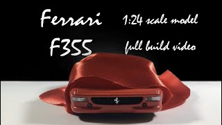 Building Fujimi 1/24 Ferrari F355 scale model car. Full build step by step