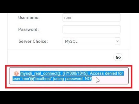 1045 access denied for user root. Mysqli::real_connect(): (hy000/1045): access denied for user 'root'@'localhost' (using password: no). Ошибка подключения MYSQL: access denied for user ''@'localhost' (using password: no). Access denied for user 'Dak'@'localhost' (using password: Yes). Z3001] connection to database 'Zabbix_DB' failed: [1045] access denied for user 'Zabbix_user'@'localhost' (using password: no).