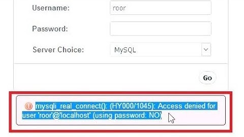 Hướng dẫn mamp mysqli real_connect hy000/1045: access denied for user root@localhost (using password: yes) - mamp mysqli real_connect hy000 / 1045: quyền truy cập bị từ chối đối với người dùng root @ localhost (sử dụng mật khẩu: có)