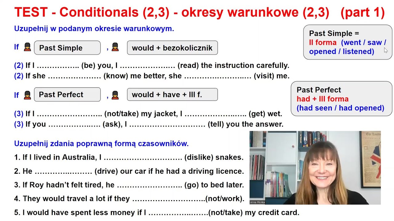 TEST - Conditionals - okresy warunkowe 2, 3 (część 1) - YouTube
