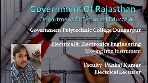 ME207 Moving Iron Instrument By Pankaj Kumar GPC Dungarpur