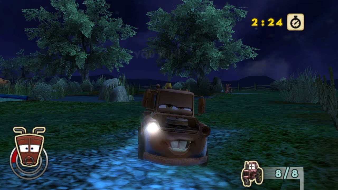 Cars Mater-National Wii - Tractor Tipping Levels 1-3 (Dolphin)
