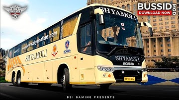 Shyamoli Paribahan Travels Livery for Scania Metrolink Semisleeper bus mod for bussid | bussid mods