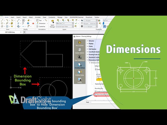 Hide Dimension Bounding Boxes Using Options
