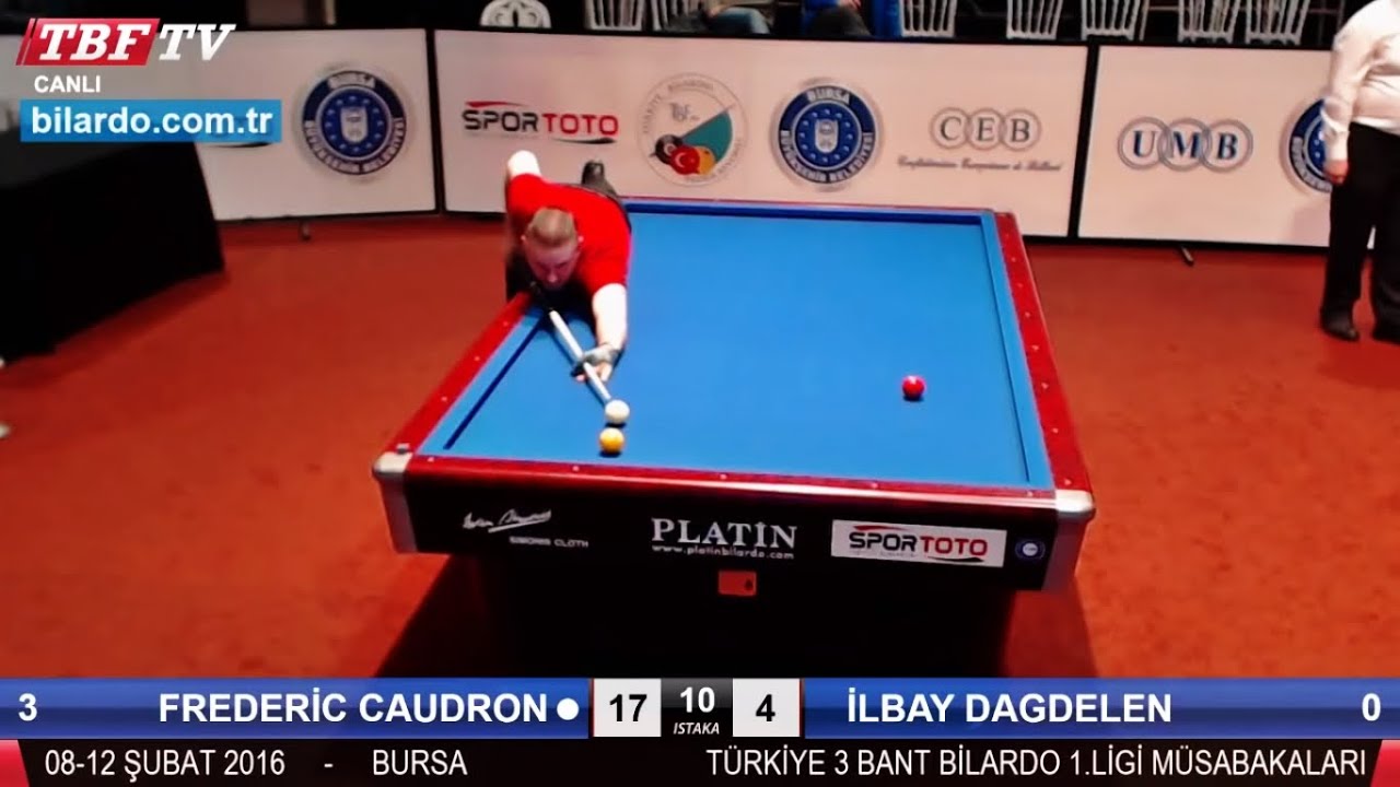 3 Cushion Billiards FREDERIC CAUDRON 20 Inn 40 POINT