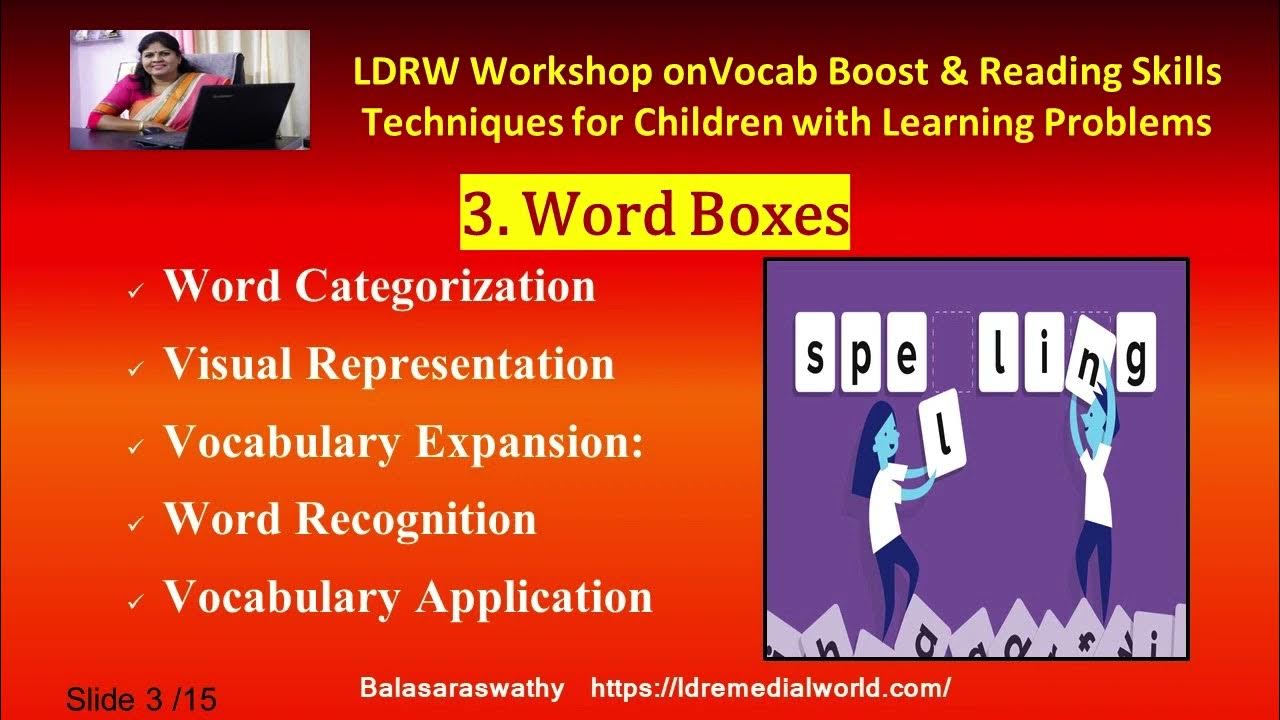 How to use word boxes to teach vocabulary YouTube