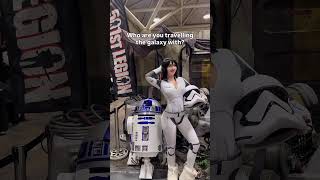R2D2 or Stormtrooper? 🤔🤍.#Starwars #starwarscosplay #chooseone #cosplayerofinstagram #stormtrooper