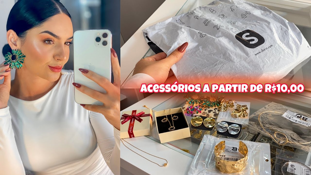 COMPRINHAS | MAIS DE R$100,00 EM ACESSÓRIOS DA SHEIN (BRINCOS LUXUOSOS SUPER BARATINHOS) 😍💰
