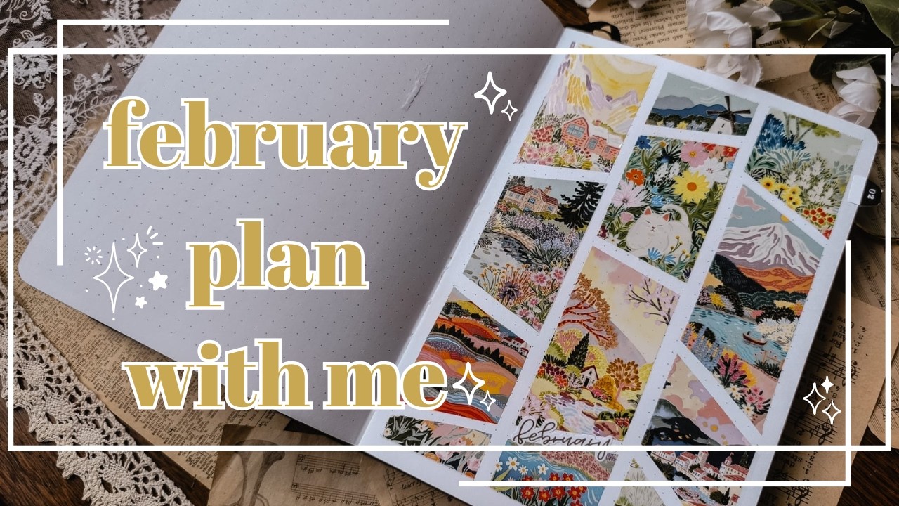 February bullet journal set up 🌷ft. the Washi Tape Shop