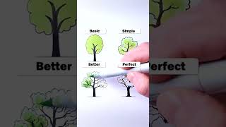 How to Draw - Easy 3D Tree Art #drawing #shorts screenshot 5