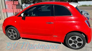 Athlete Statistics EV Maintenance   Changing the Cabin Air Filter on the Fiat 500e