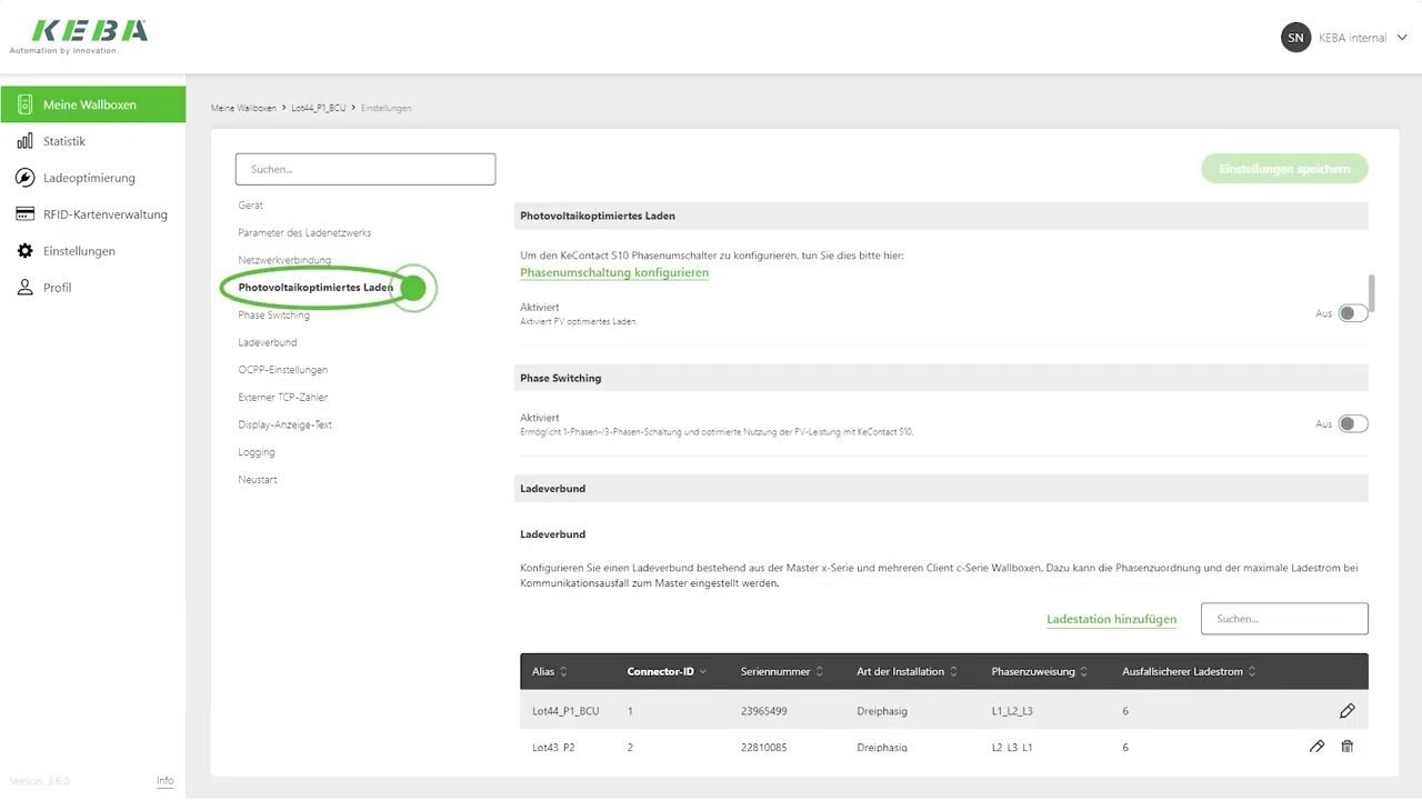PV Überschussladen Portal