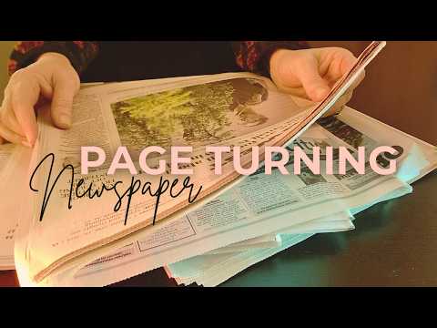 Newspaper Page Turning for Sleep, Study & Relaxation | ASMR No Talking