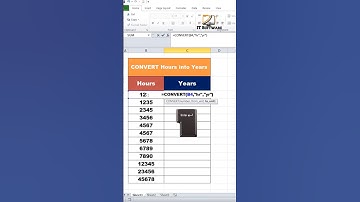 How to CONVERT Hours into Years in Excel 🔥 | Excel for Fresher | #excel #short @ITSoftwares