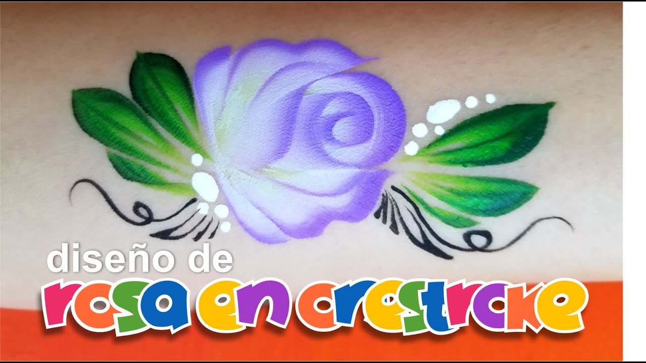 Rosa con la técnica de OneStroke