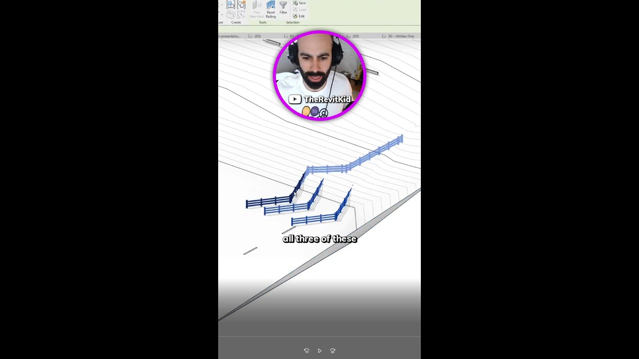 Re-hosting multiple railings in Revit tutorial... 