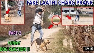 Fake Lathi charge prank on Dog. So Funny by Raipuriyaranker