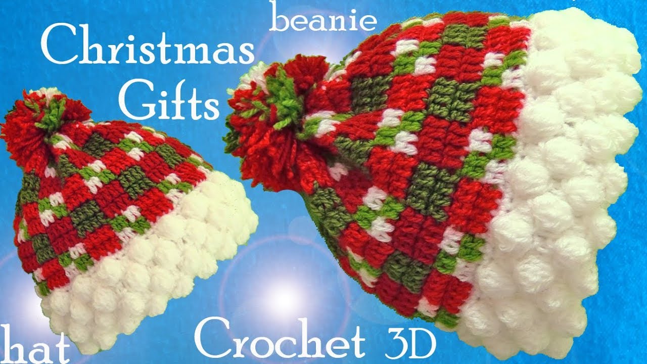 Enfermedad Operación posible usuario Gorro a Crochet punto Escocés copos de nieve en 3D ideas regalos de Navidad  tejido tallermanualperu - YouTube