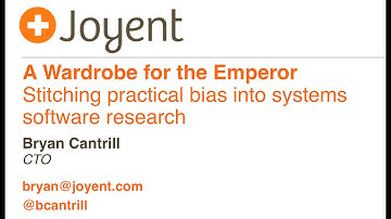 Bryan Cantrill USENIX 2016 ATC: A Wardrobe for the Emporer;  Stitching practical bias into system...