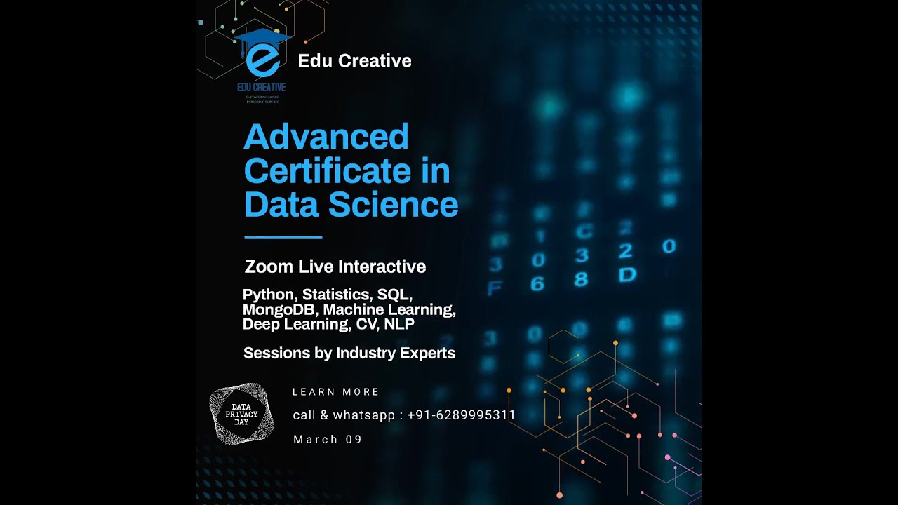 Live Interactive Sessions Advanced Certificate in Data Science - YouTube