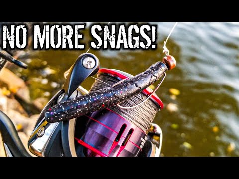 Smallmouth Bass Fishing with a WEEDLESS Ned Rig (River Fishing)