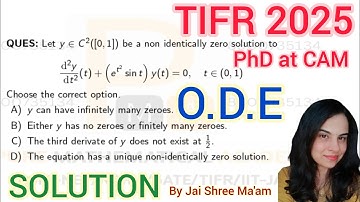 TIFR 2025 PhD at CAM Mathematics Solution | TIFR 2025 PhD at CAM ODE Solution | TIFR 2025 Solution