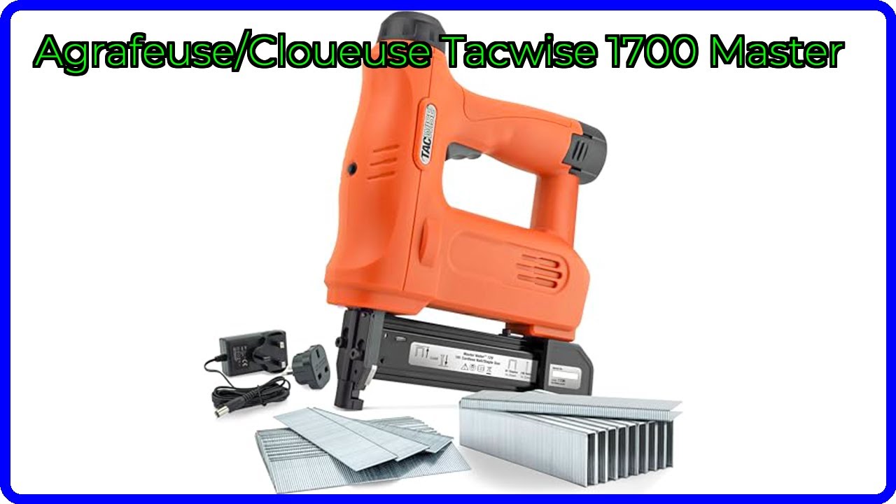 Marteau Agrafeur Professionnel Tacwise 1793 ECO A11 Avec 500 Agrafes 140/8mm - Pour Tapis, Isolation, Emballage, Léger 0,9 Kg