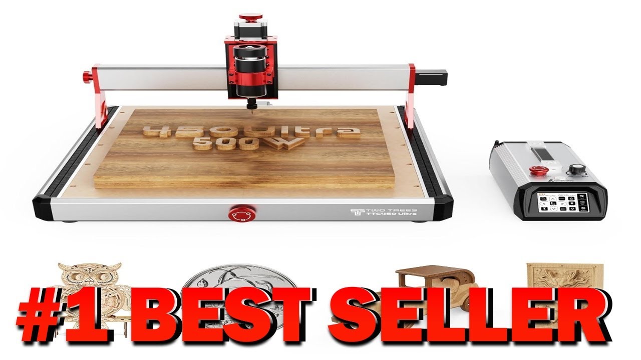 Twotrees TTC450 Ultra CNC Router Desktop CNC Router 465x465mm Large Work Area - B0FLDKYF9K
