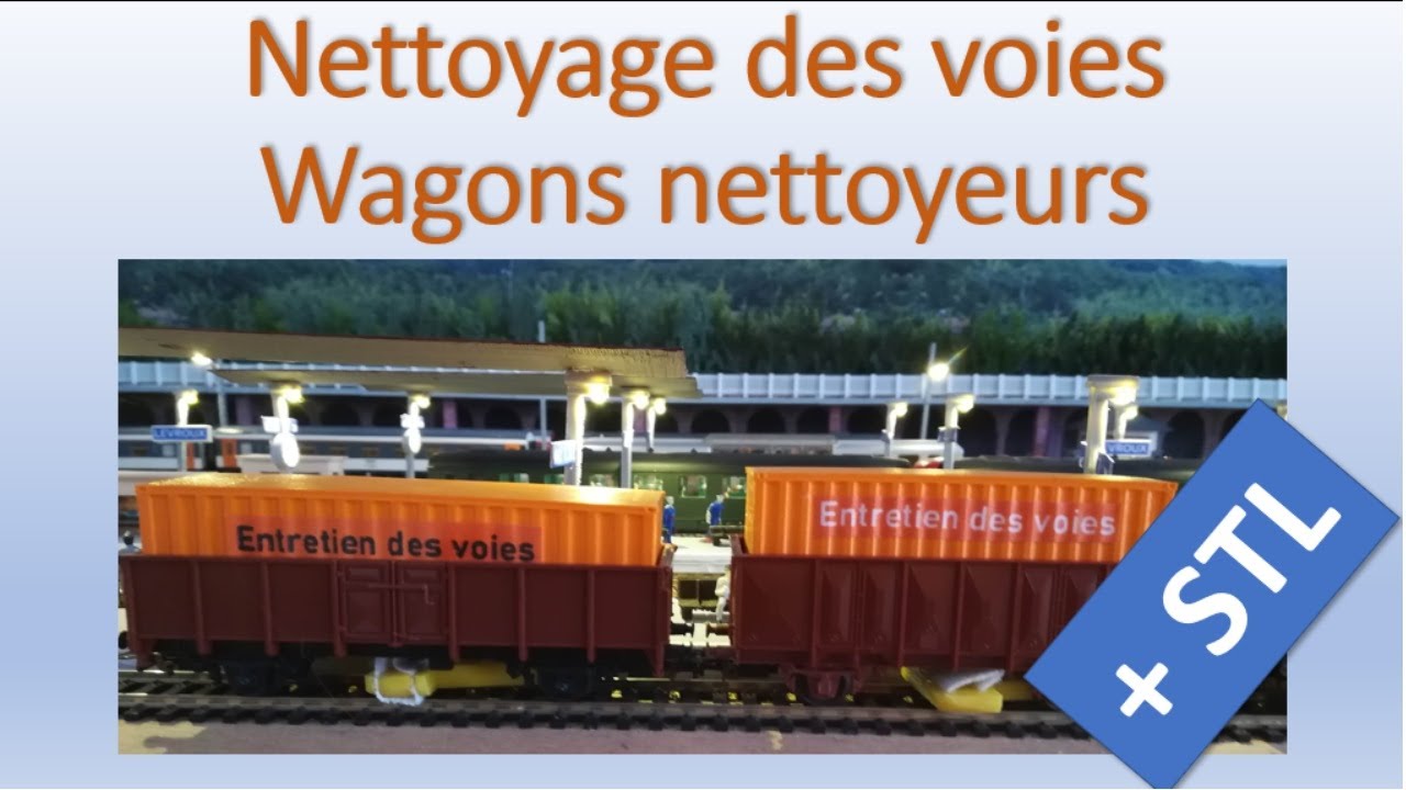 Wagon Nettoyage des voies - Impression 3D HO - Roulnet - Causes de l'encrassement - Étincelles