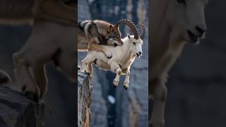 Wolf Pack Hunts White Mountain Goats on the World's Deadliest Alpine Cliffs#WolfPack