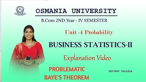 UNIT : 4 || BS - II || BAYE