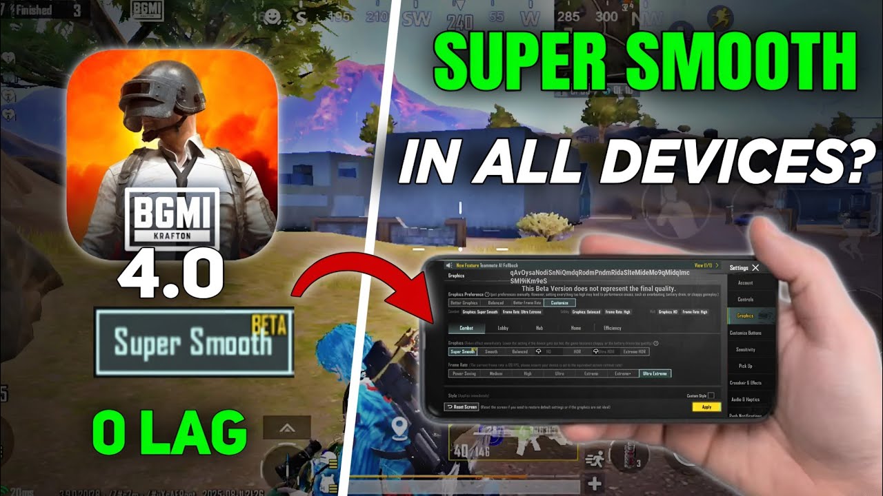 BGMI 4.0 Update: Super Smooth Graphics  Are Back | 120 Fps + Lag Fix Solution 