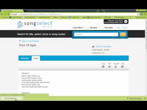 How to Download Songs From SongSelect.com & Import Into OpenLP