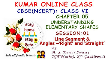 CBSE(NCERT) Maths Class VI Chapter 05 Understanding Elementary Shapes Session 01