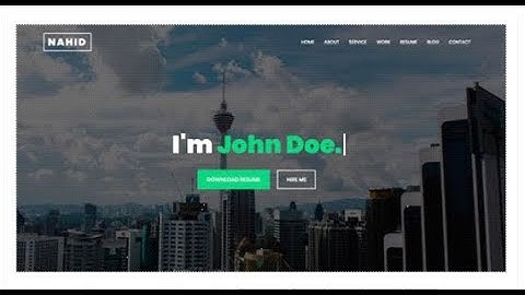 Nahid - One Page Personal Portfolio Template | Themeforest Download