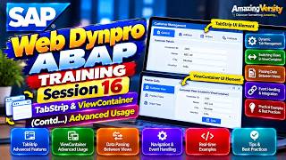 Web Dynpro ABAP Training | Session 16 – TabStrip & ViewContainer Advanced Usage