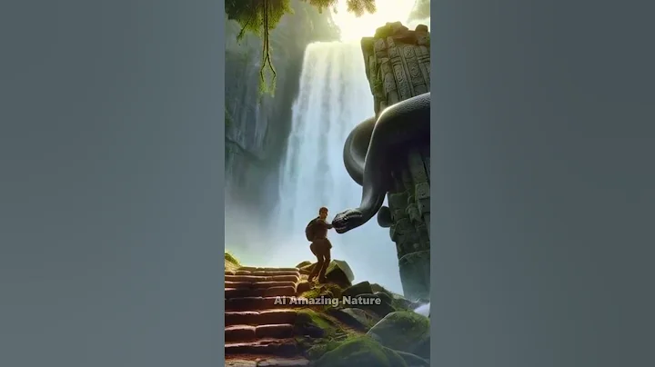 Exploring Nature with AI | Giant Python Encounter | Stunning Scenery #shorts #trending #wow