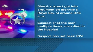 Verbal dispute turns deadly: NOPD investigates French Quarter shooting
