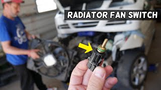 RADIATOR FAN SWITCH REPLACEMENT LOCATION BMW E90 E91 E92 E93