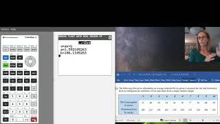 Scatterplot and Regression Line example using the TI-84 Plus CE-T