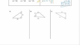 2B   Finding an Angle with Trig