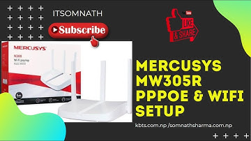 #ITsomnath MERCUSYS MW305R PPPOE & Wi-Fi SETUP