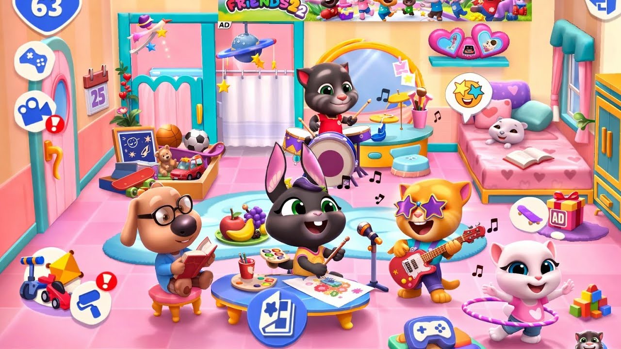 Talking tom and his friends android ios gameplay 