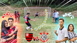 CHALLENGE 2 vs 2 WITH THE GIRLFRIENDS!! FLAMENGO vs CORINTHIANS FOOTBALL CHALLENGES ‹ Rikinho ›