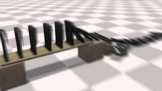 Domino Chain Maya Dynamics