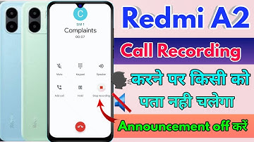 how to auto call record in redmi a2 | redmi a2 me auto call recording kaise kare
