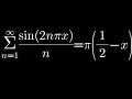 Proving Sawtooth Wave(Sine Identity) using Fourier Series