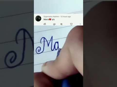 Maria In Script Writing How to write Maria ️ in cursive writing #cursivehandwriting # ...