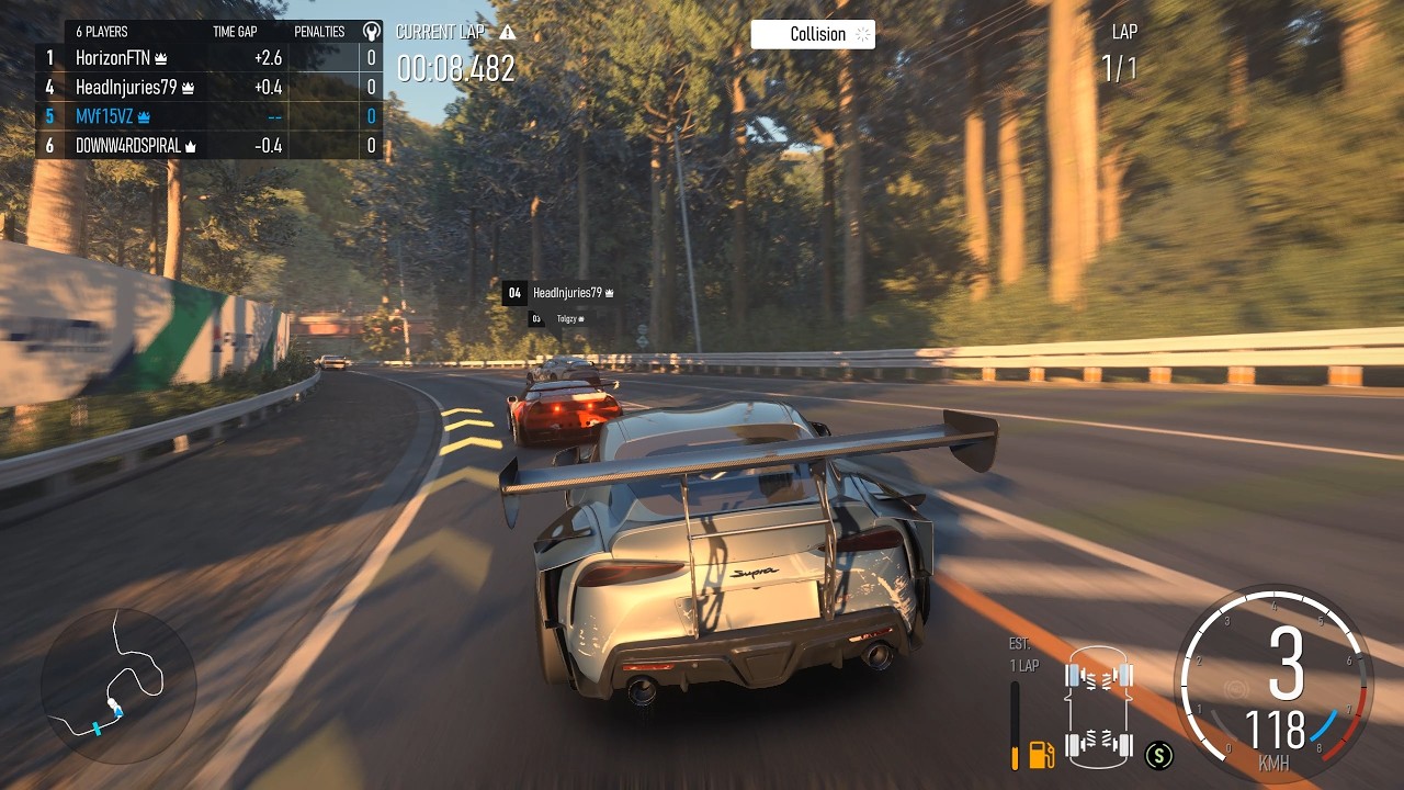 HKS Widebody GR Supra Chasing Down the Leader on Fujimi Kaido - Forza Motorsport